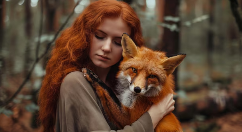 beautiful redhead red fox crush on the photographer vixen