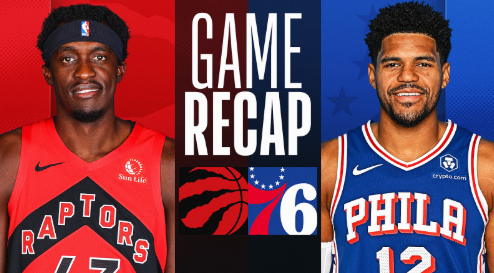 Toronto Raptors vs 76ers match player stats